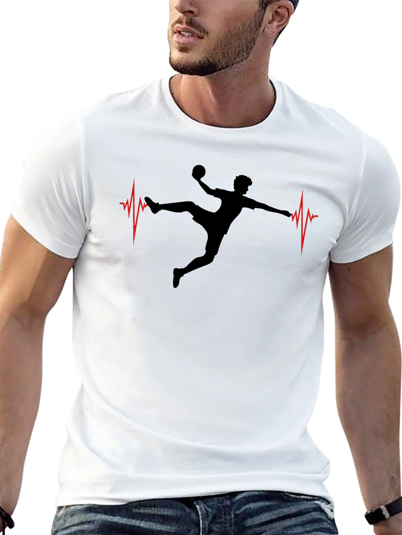 Handball Heartbeat T-Shirt - Sporty Style