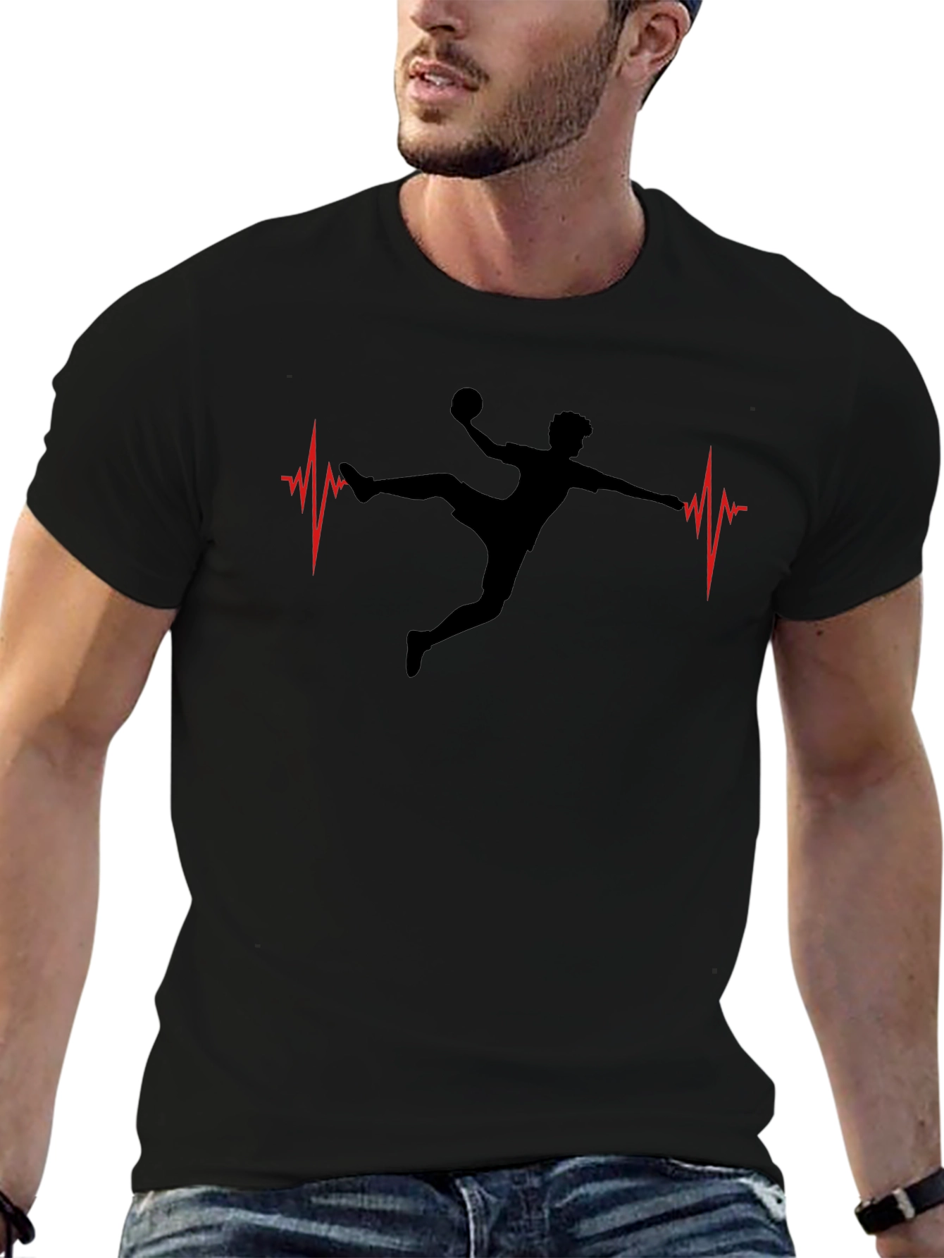 Handball Heartbeat T-Shirt - Sporty Style