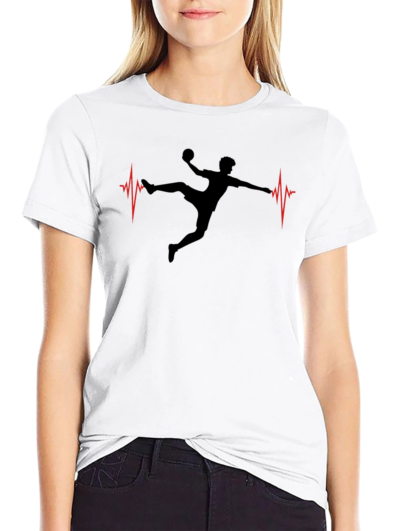 Handball Heartbeat T-Shirt - Sporty Style