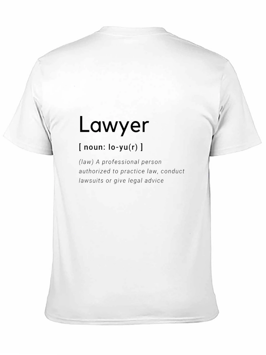 Lawyer Definition T-Shirt - Black Profession Pride