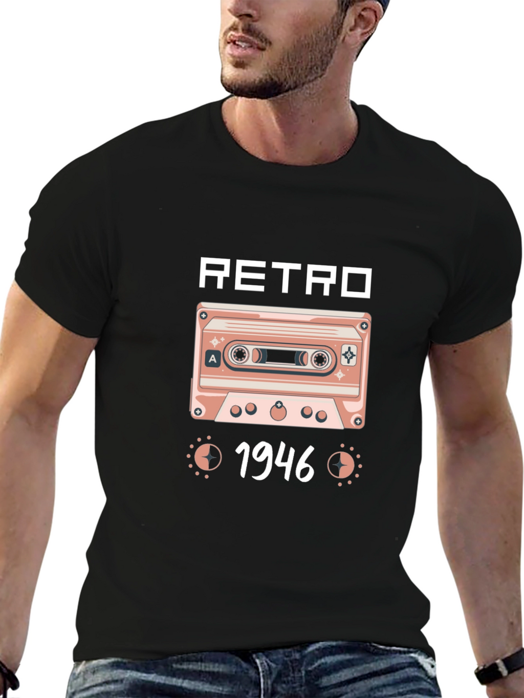 Retro 1946 Cassette Tape Graphic T-Shirt