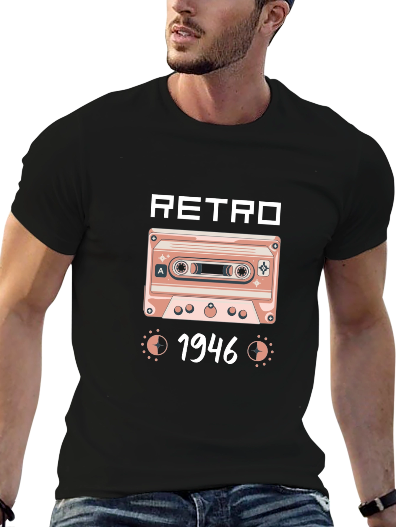 Retro 1946 Cassette Tape Graphic T-Shirt