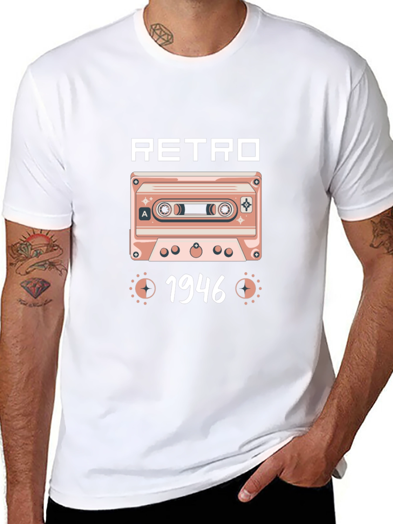 Retro 1946 Cassette Tape Graphic T-Shirt