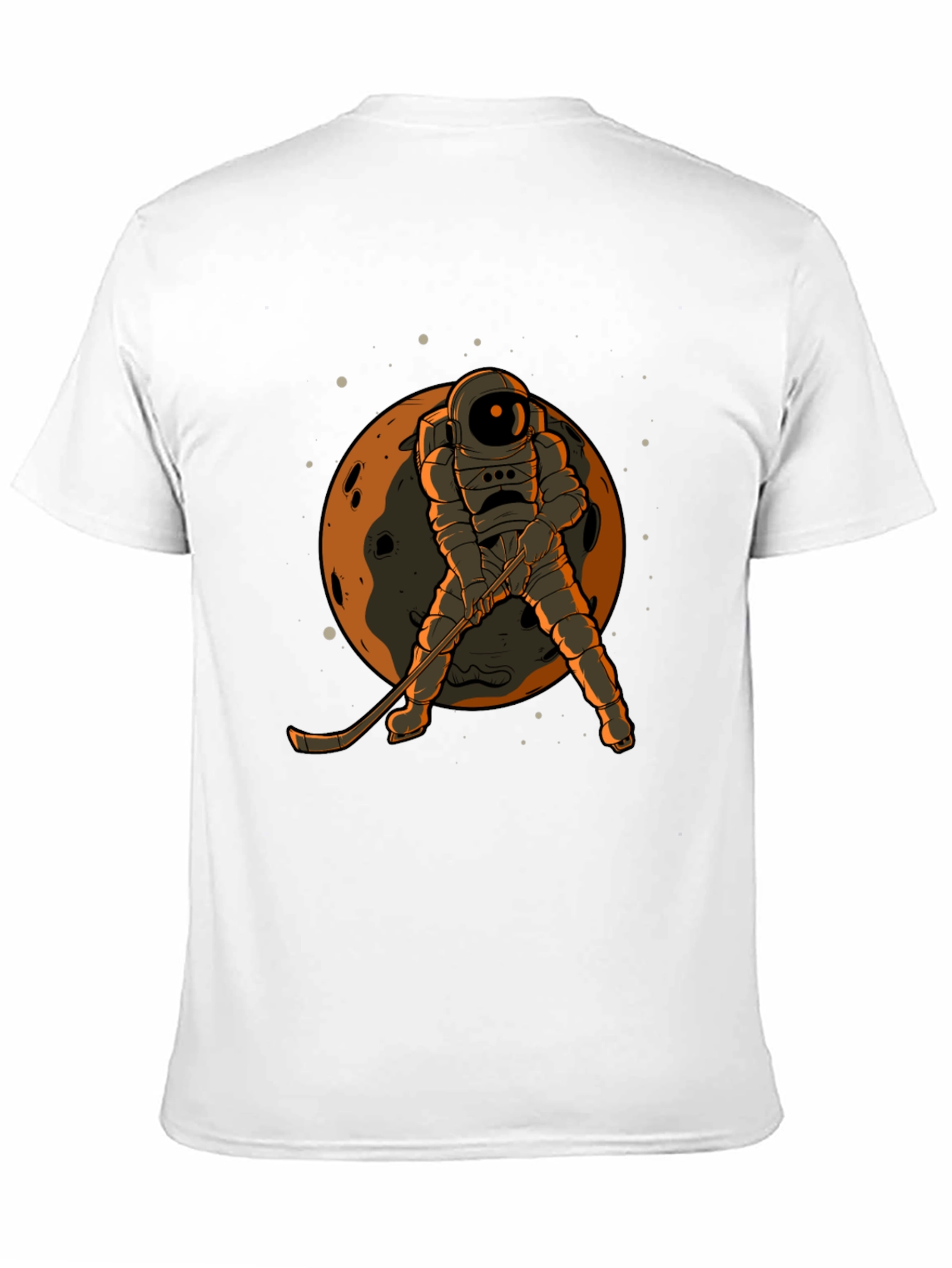 Astronaut Hockey Player Graphic T-Shirt