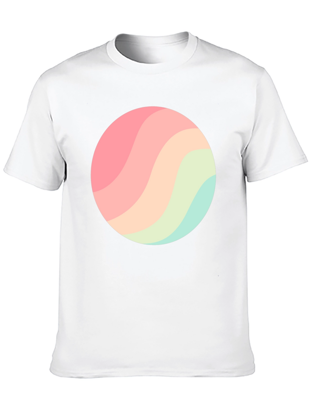 Retro Wave Circle Graphic Black Tee