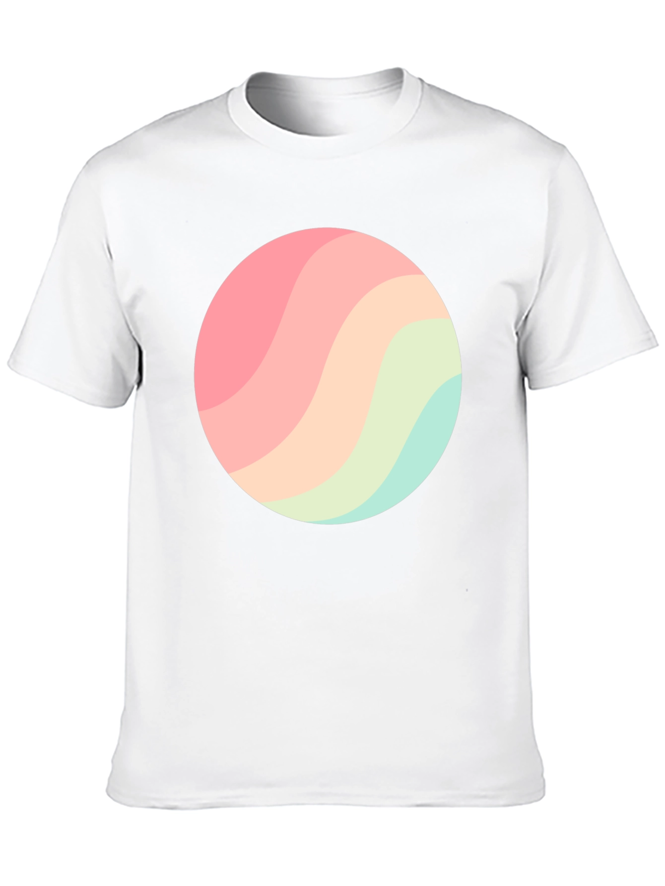 Retro Wave Circle Graphic Black Tee
