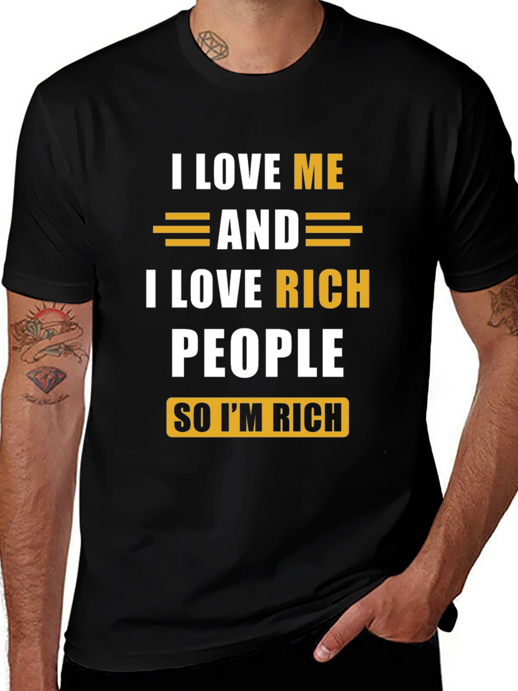 I Love Me & Rich People Graphic Tee