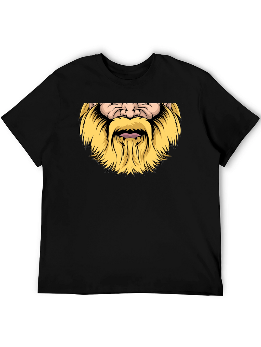 Viking Beard Graphic Black T-Shirt