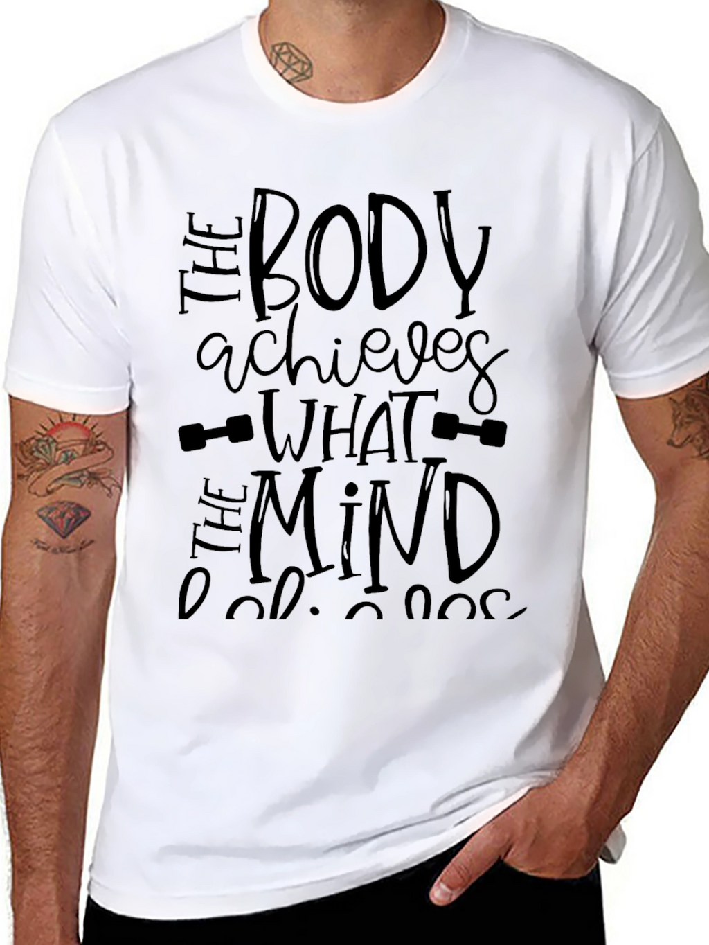 Motivational Black Gym T-Shirt