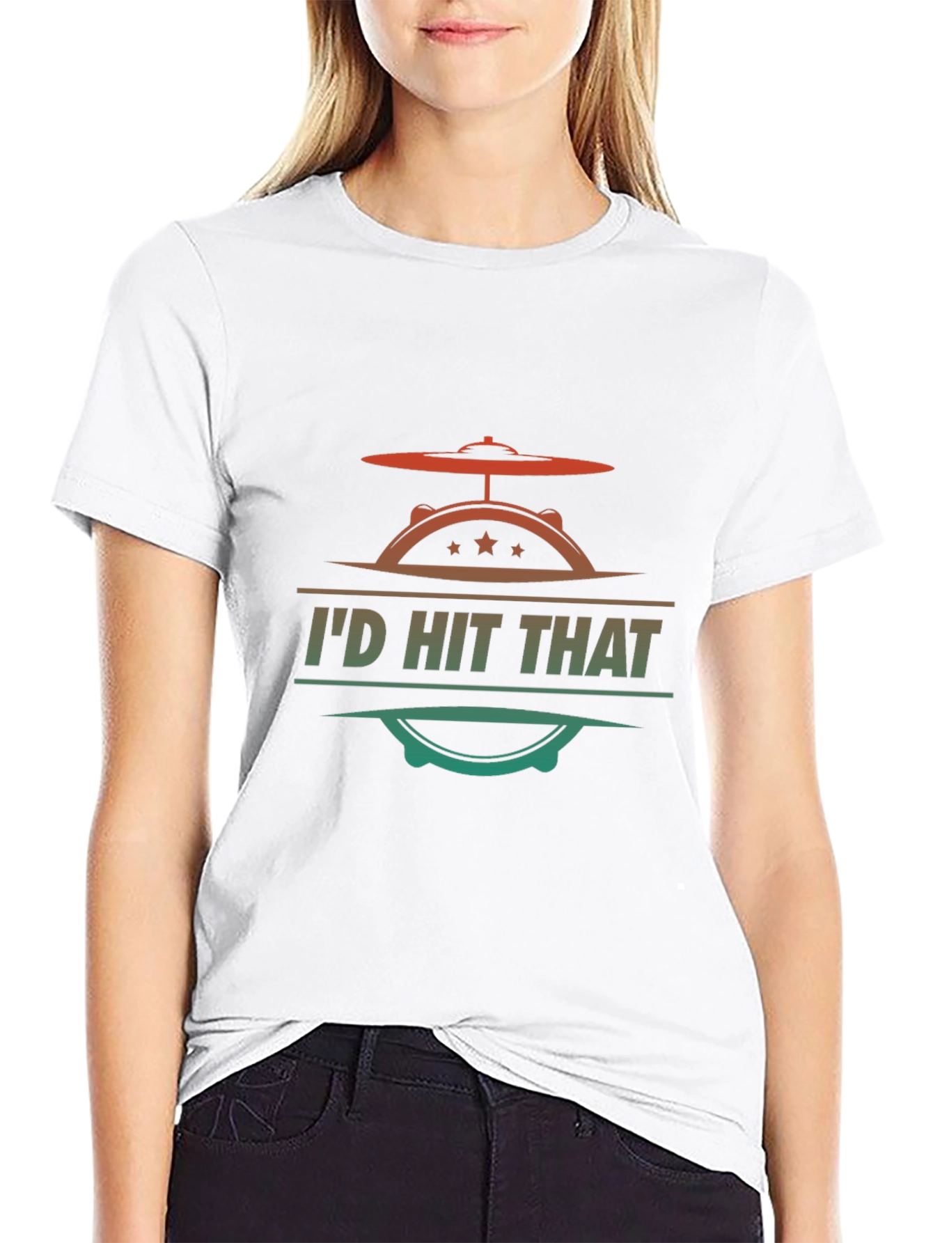 Id Hit That Drummer Graphic Tee