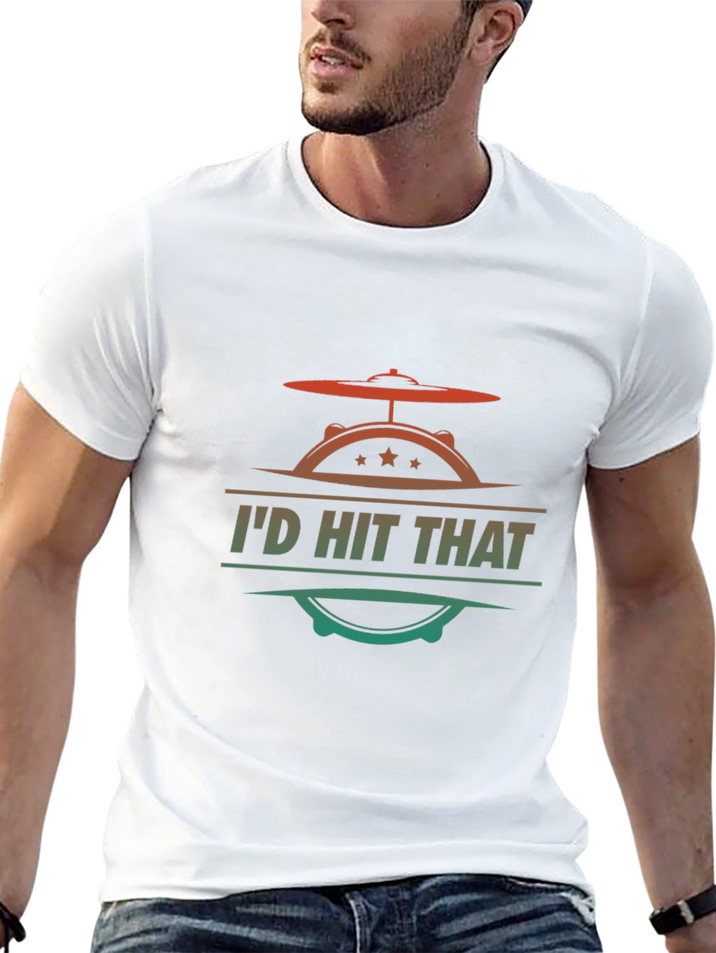 Id Hit That Drummer Graphic Tee