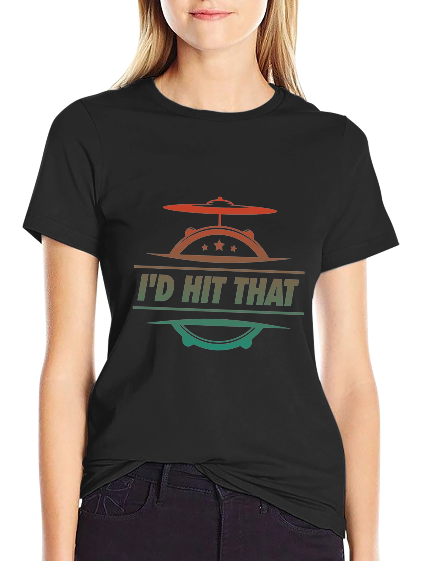 Id Hit That Drummer Graphic Tee