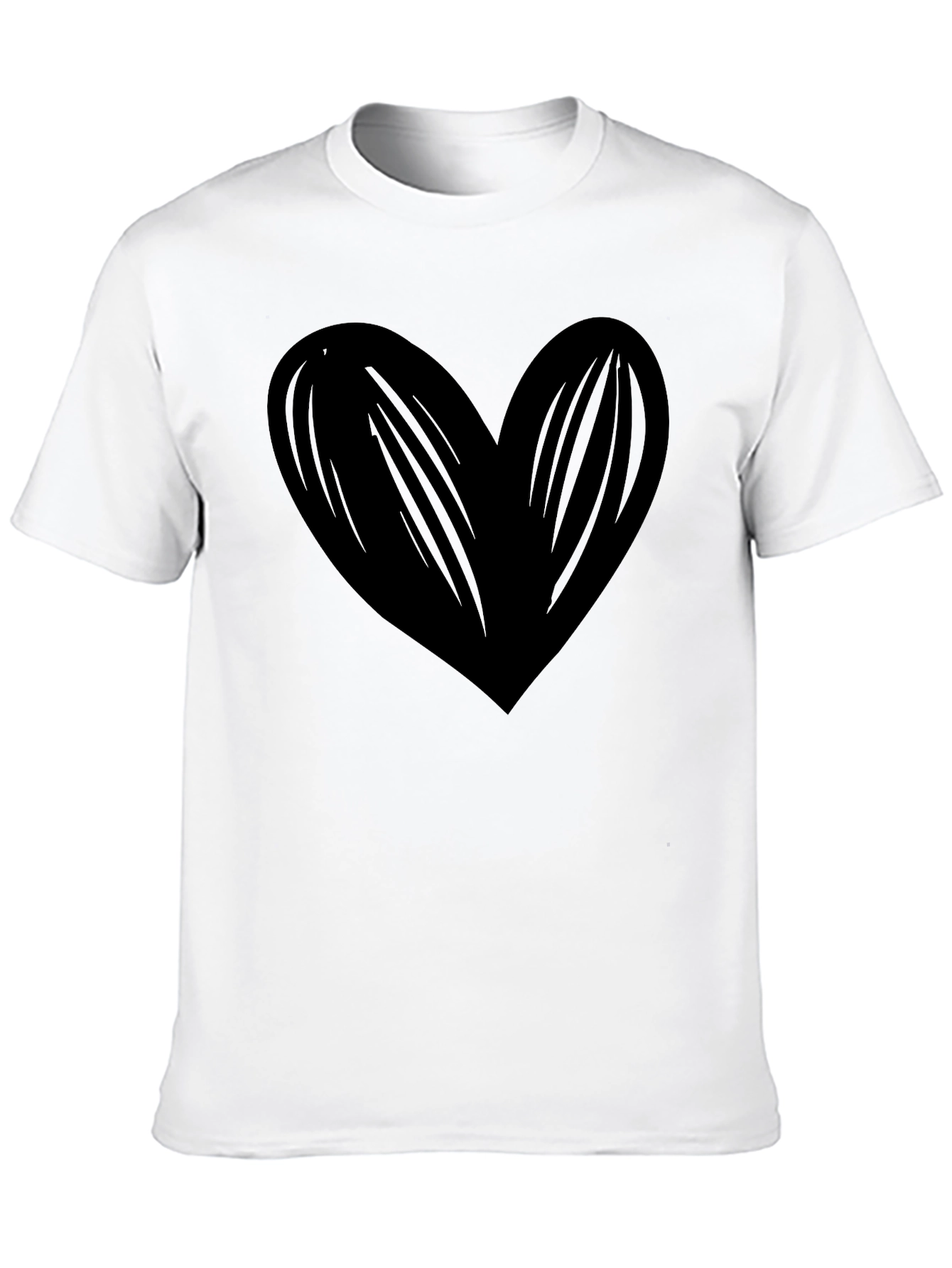Bold Black Heart Graphic T-Shirt