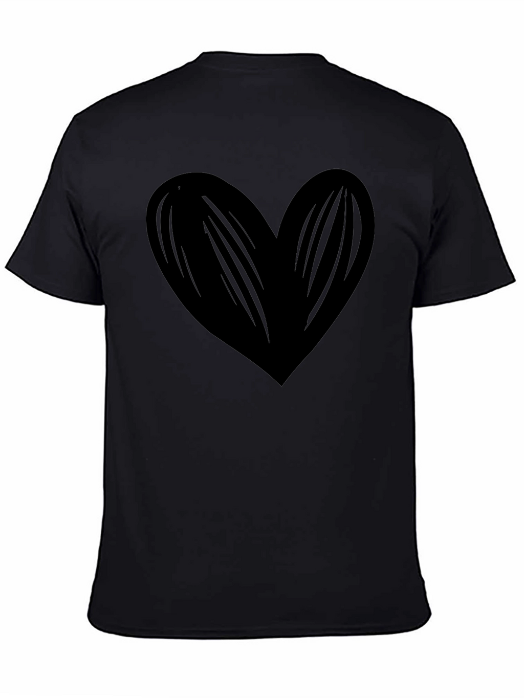 Bold Black Heart Graphic T-Shirt