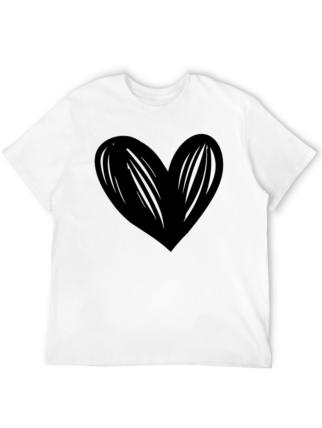 Bold Black Heart Graphic T-Shirt