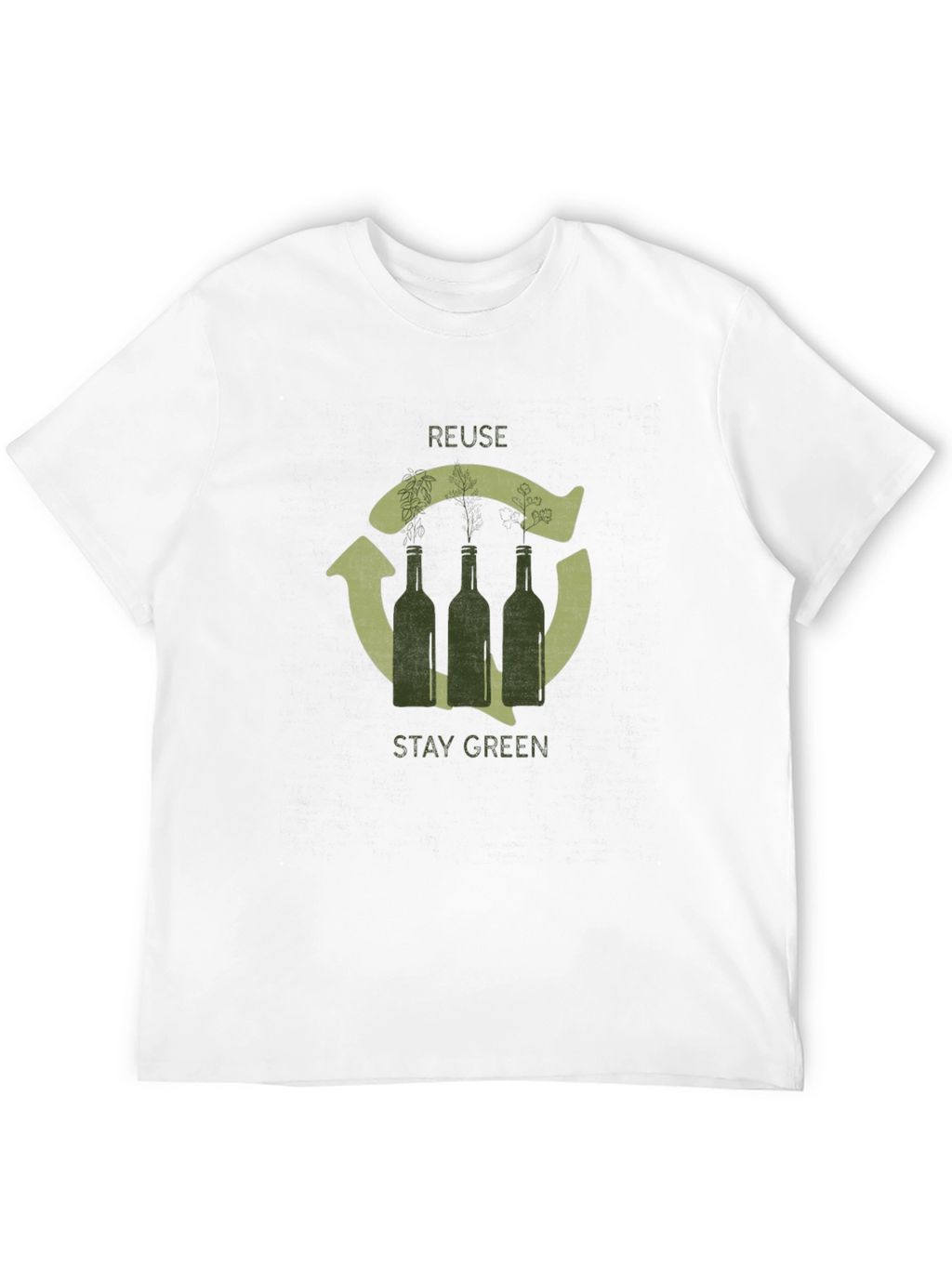 Eco-Friendly Reuse Stay Green Graphic T-Shirt