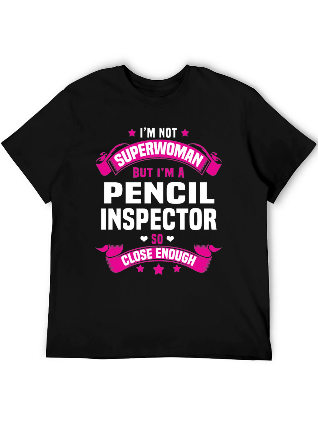 Pencil Inspector T-Shirt - Superwoman Funny Job Tee