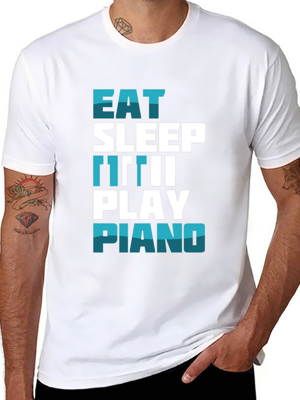 Eat Sleep Repeat Piano T-Shirt