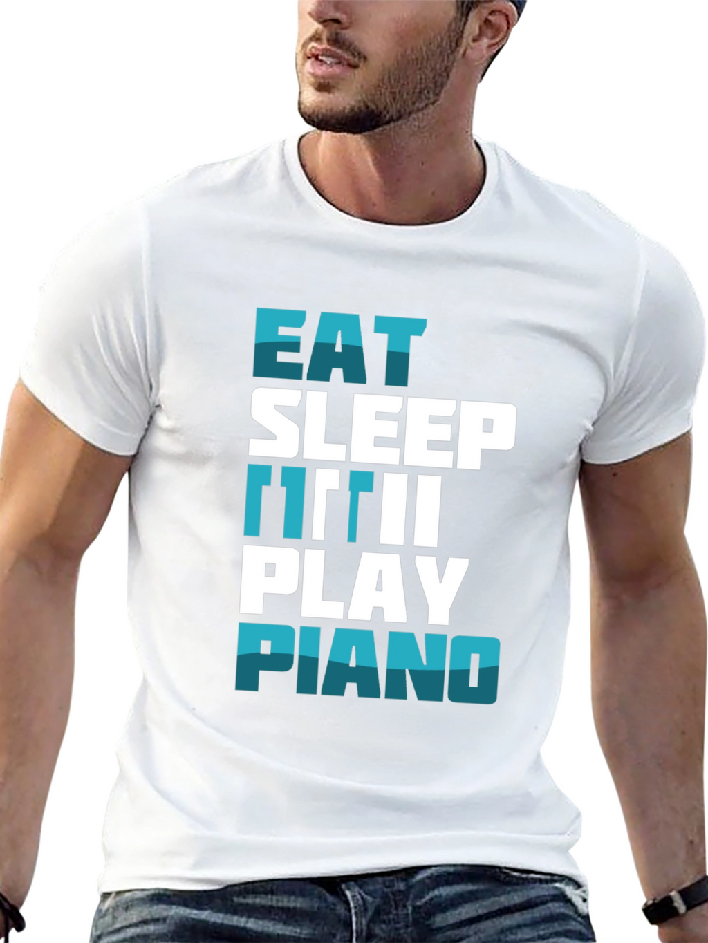 Eat Sleep Repeat Piano T-Shirt