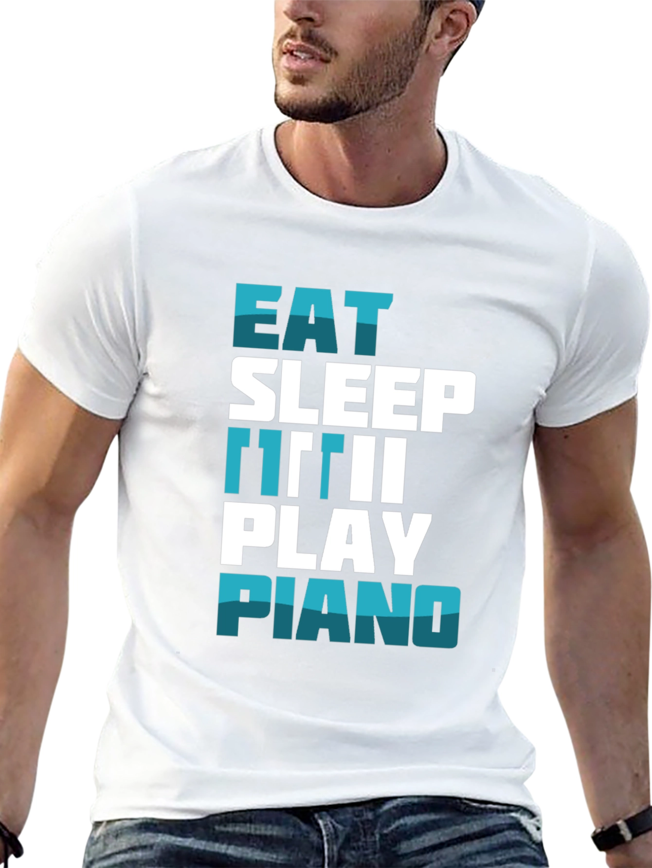Eat Sleep Repeat Piano T-Shirt