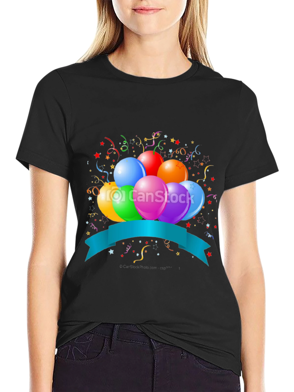 Festive Birthday Balloon Graphic Tee