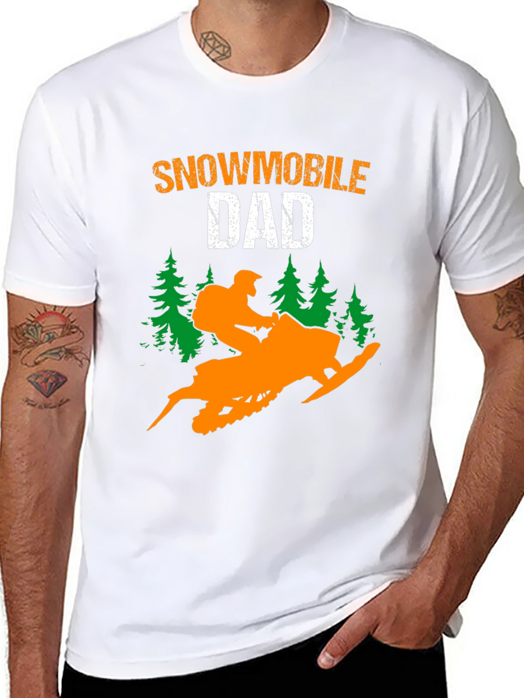 Snowmobile Dad T-Shirt - Ride in Style!