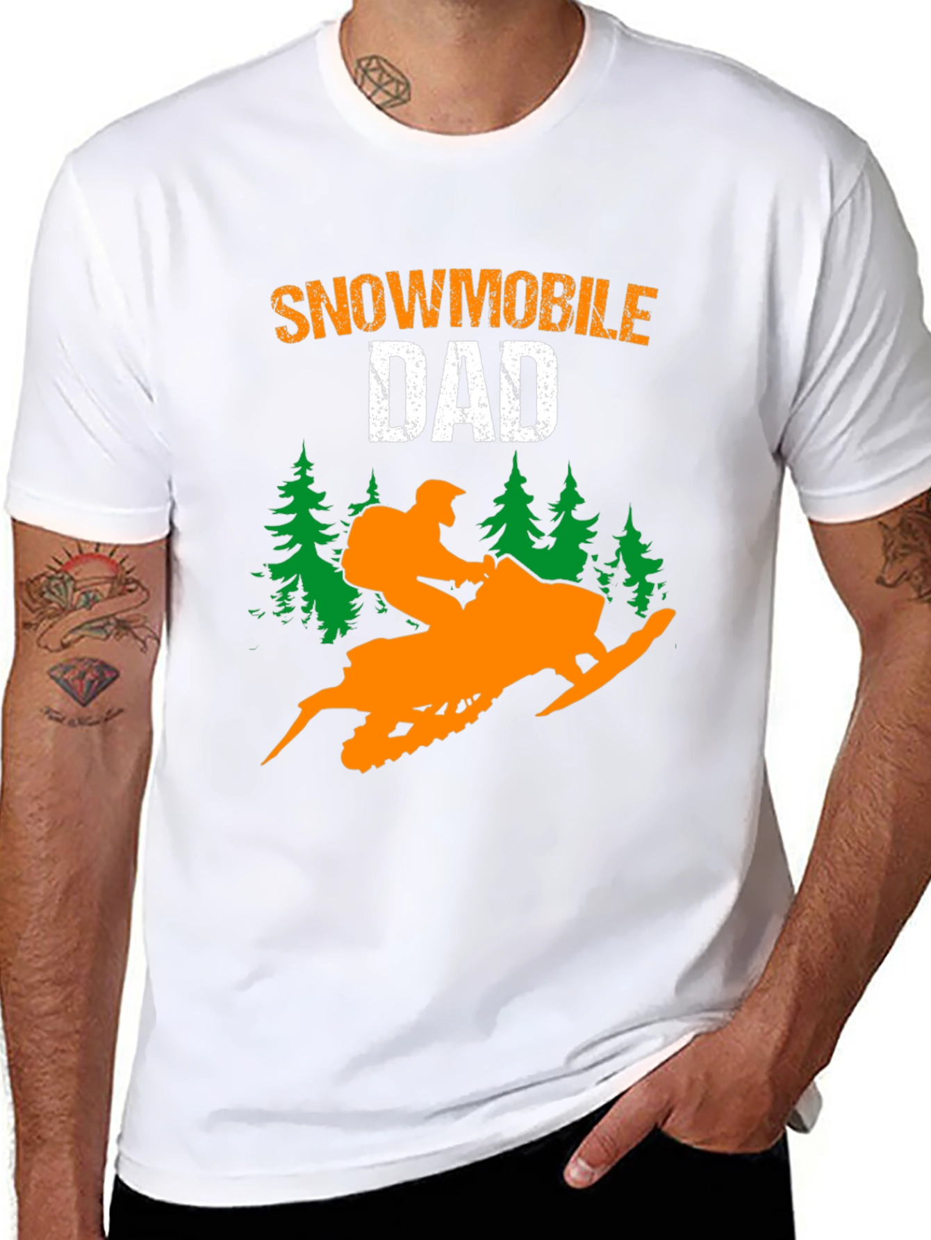 Snowmobile Dad T-Shirt - Ride in Style!