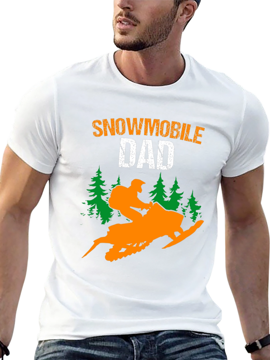 Snowmobile Dad T-Shirt - Ride in Style!