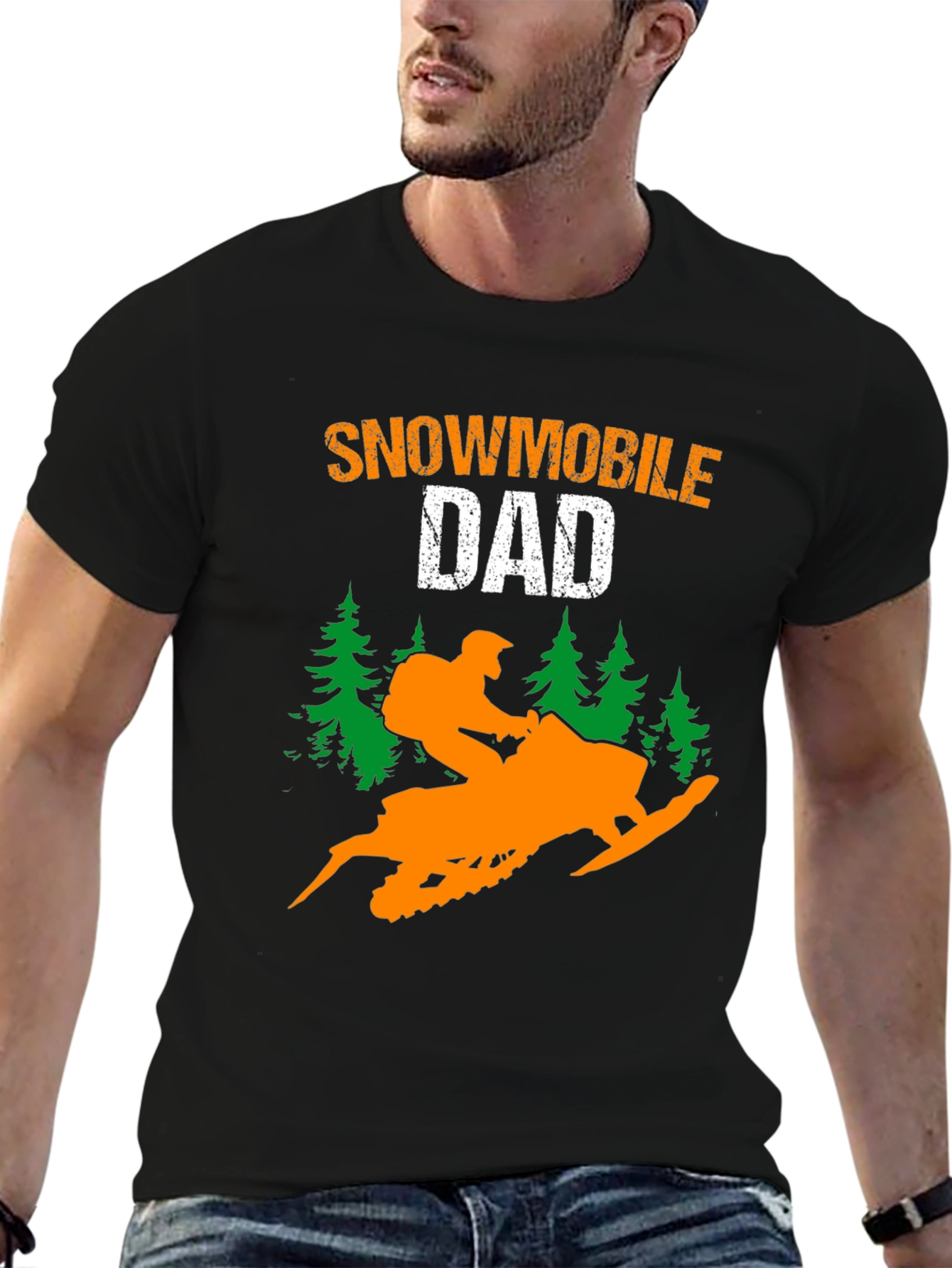 Snowmobile Dad T-Shirt - Ride in Style!