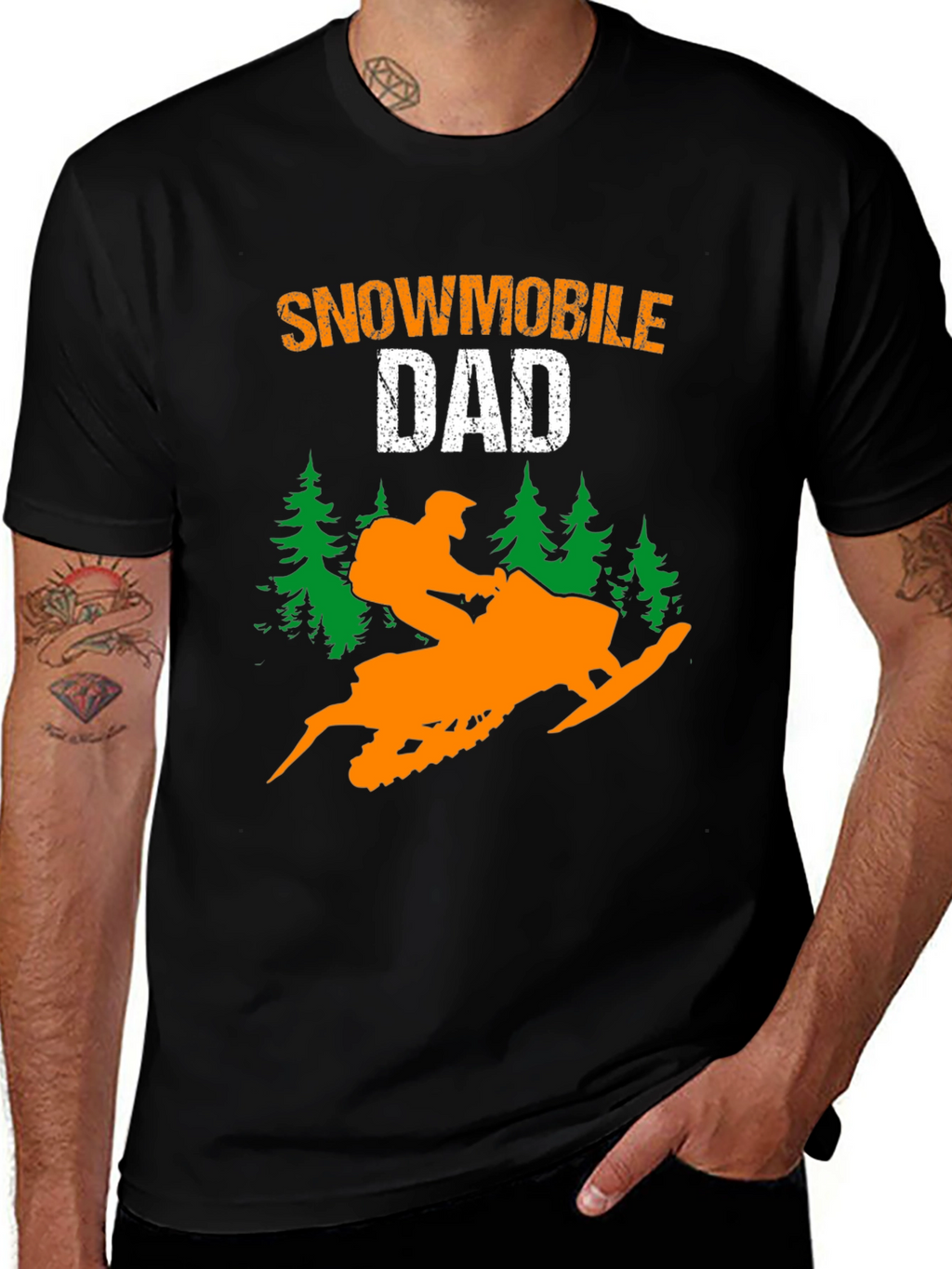 Snowmobile Dad T-Shirt - Ride in Style!