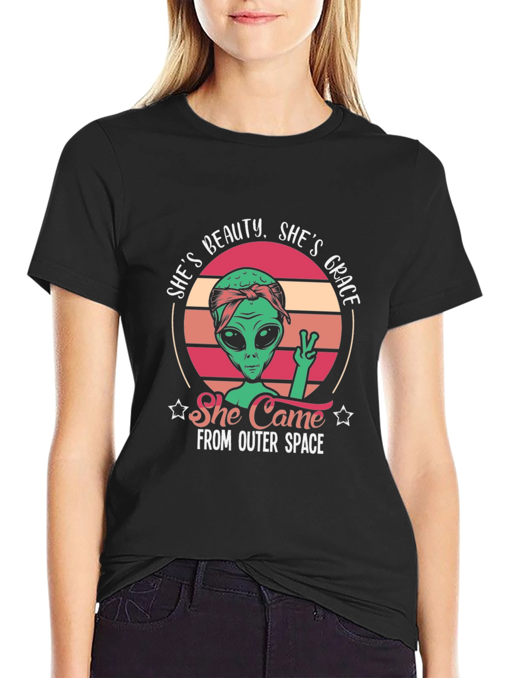 Alien Beauty Grace T-Shirt - Outer Space Tee