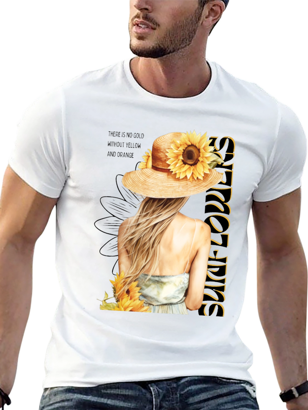 Sunflower Girl Graphic Tee - Stylish & Unique!