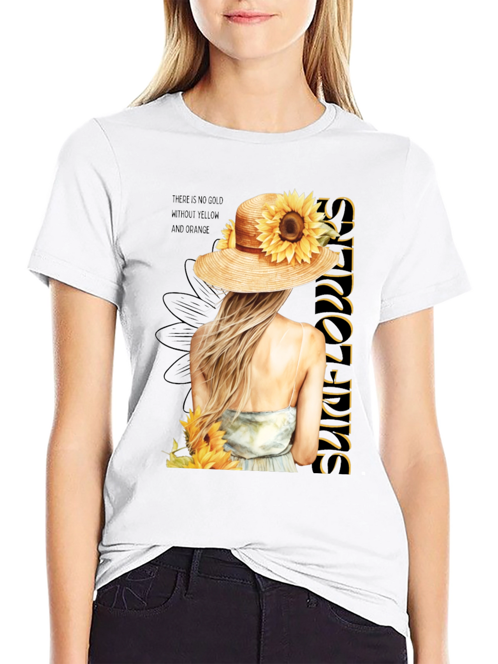 Sunflower Girl Graphic Tee - Stylish & Unique!