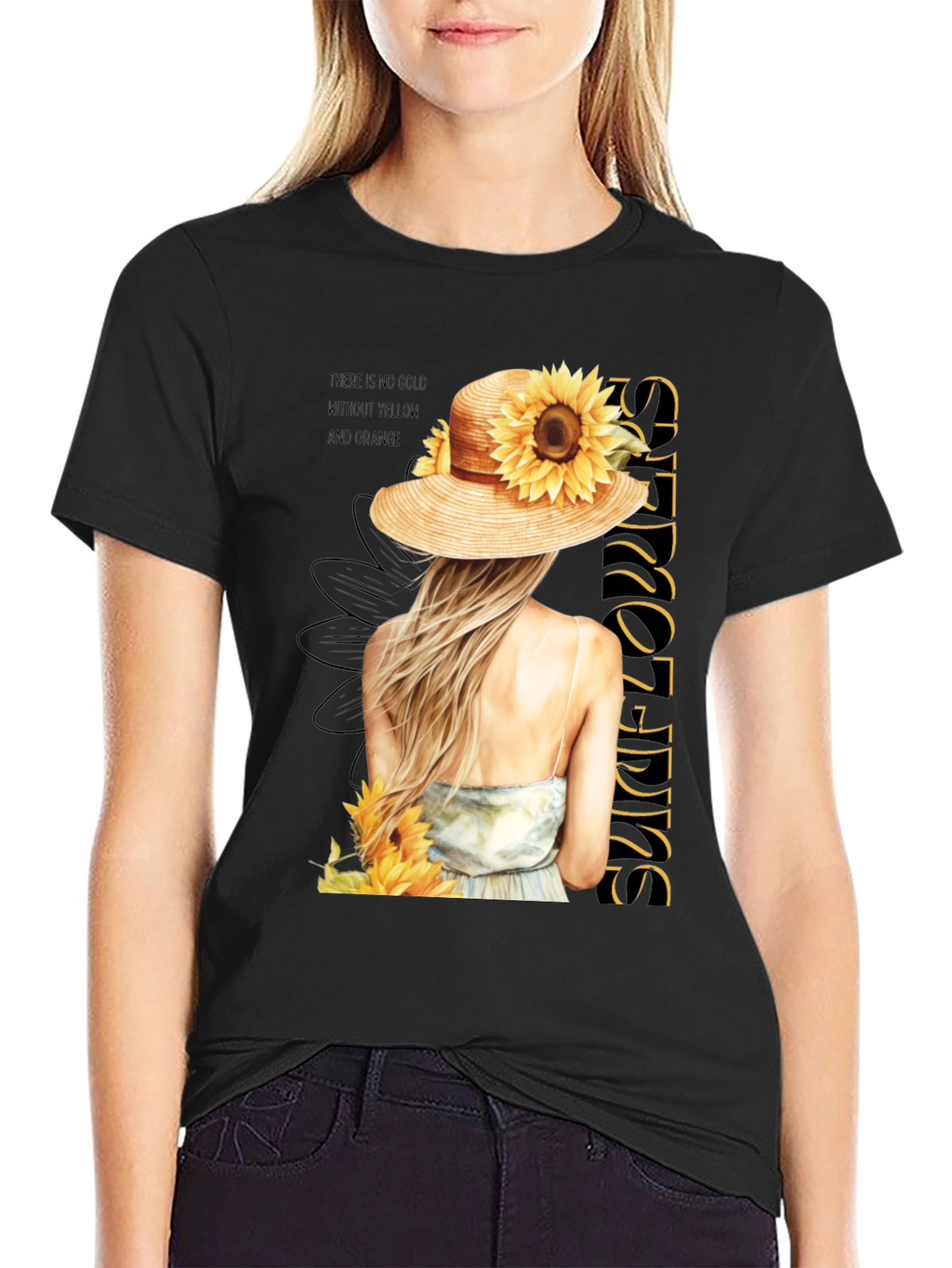 Sunflower Girl Graphic Tee - Stylish & Unique!