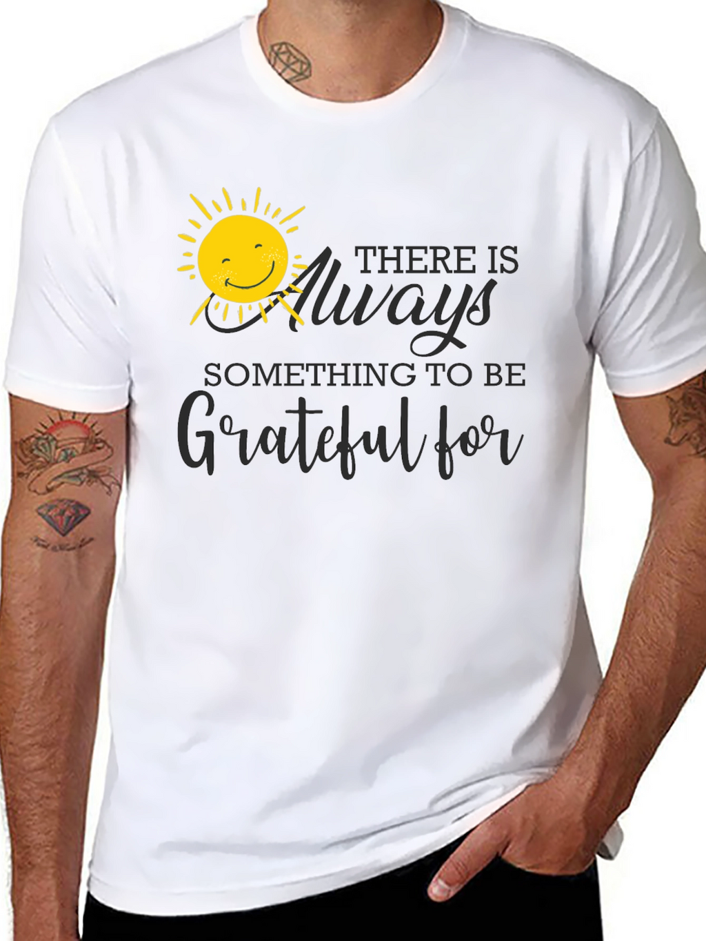 Grateful Sun Graphic Tee - Positive Vibes T-Shirt
