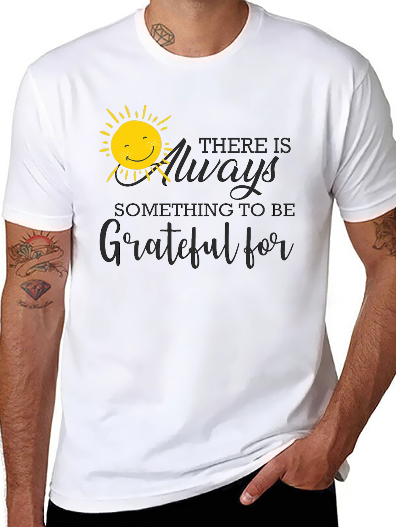 Grateful Sun Graphic Tee - Positive Vibes T-Shirt