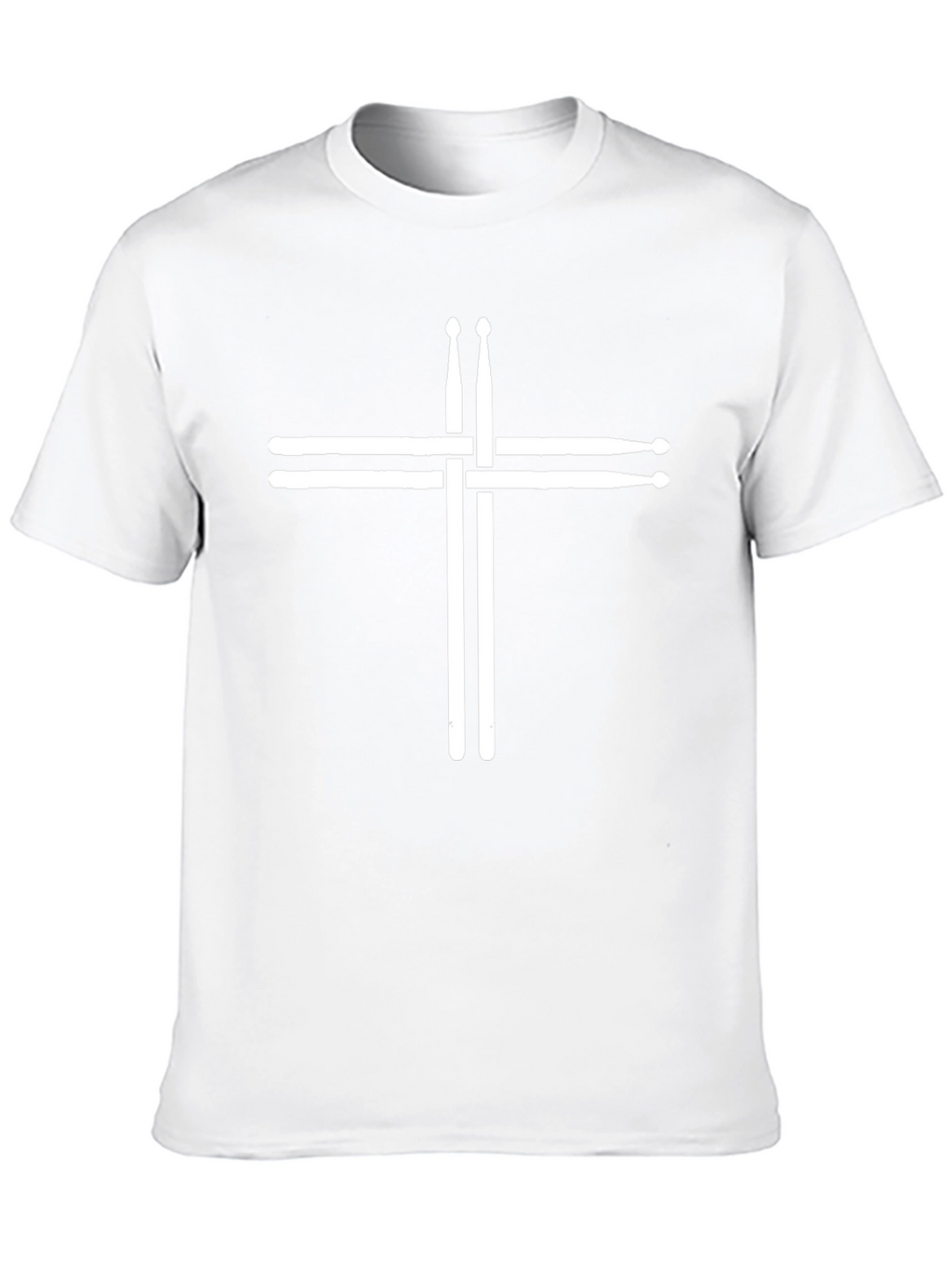 Drum Sticks Cross Graphic Tee - Black Cotton T-Shirt