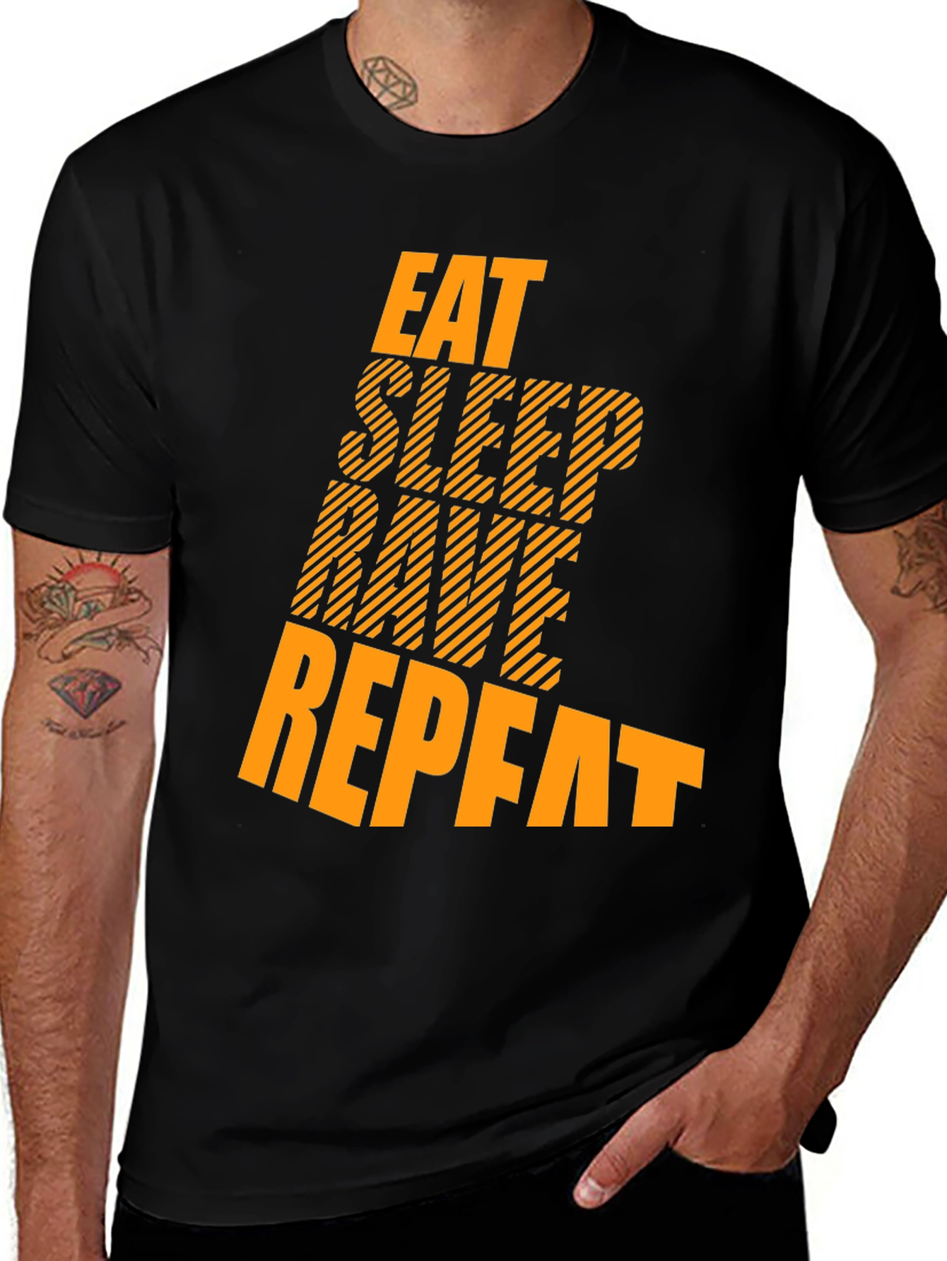 Eat Sleep Rave Repeat Graphic Tee