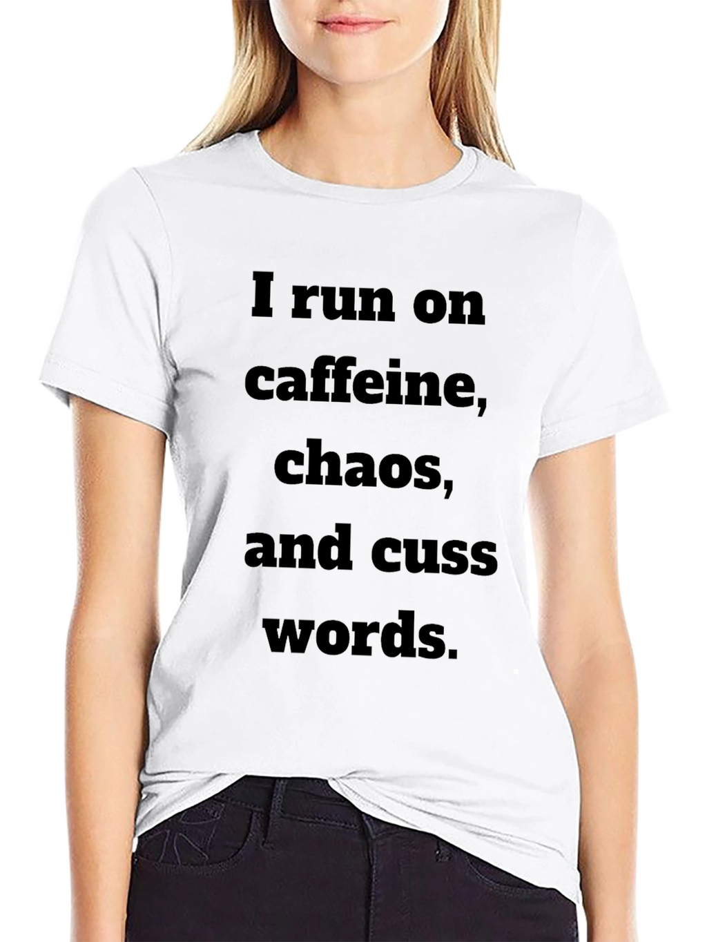 Caffeine Chaos Cuss Words T-Shirt