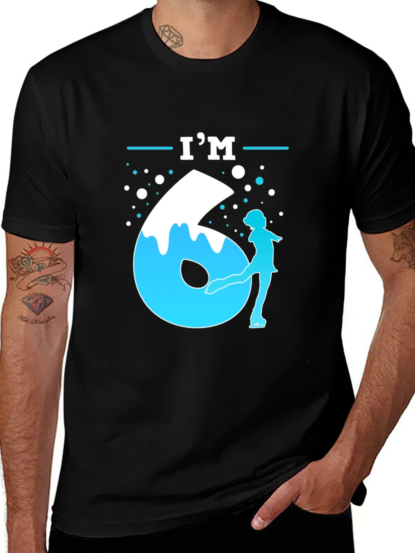 Im Six Ice Skater Birthday T-Shirt