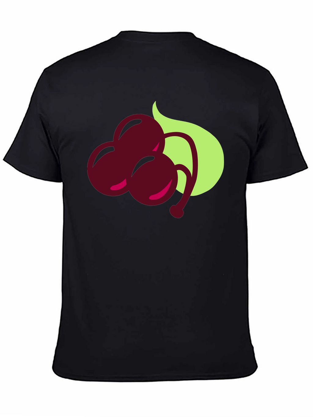 Cherry Graphic Black T-Shirt