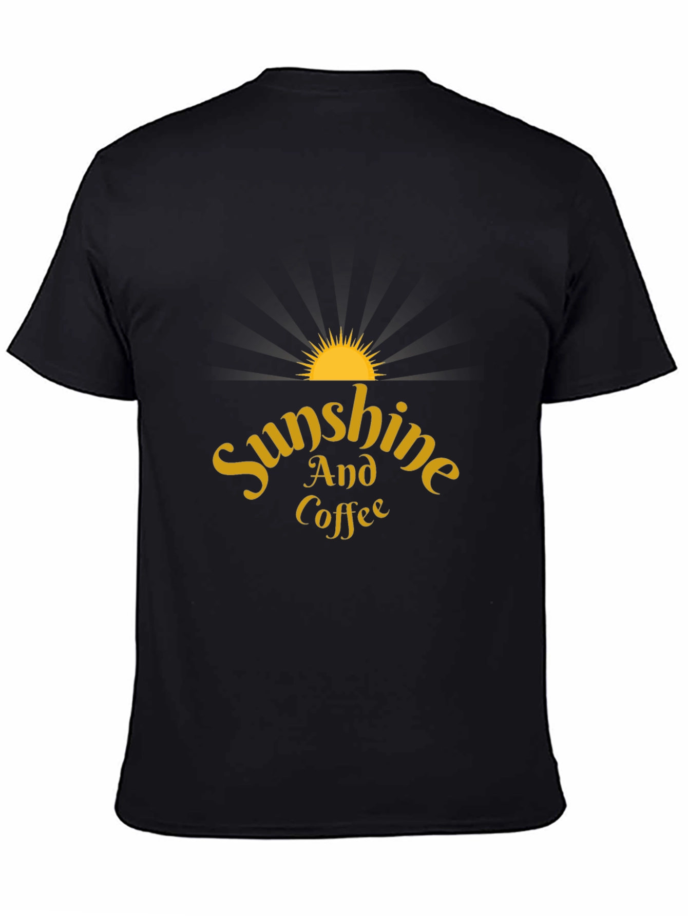 Sunshine and Coffee Black T-Shirt