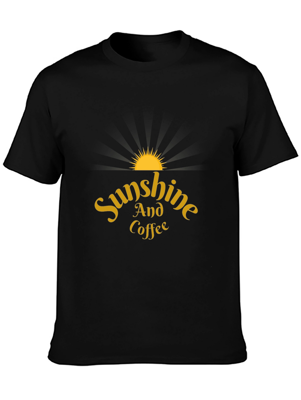 Sunshine and Coffee Black T-Shirt