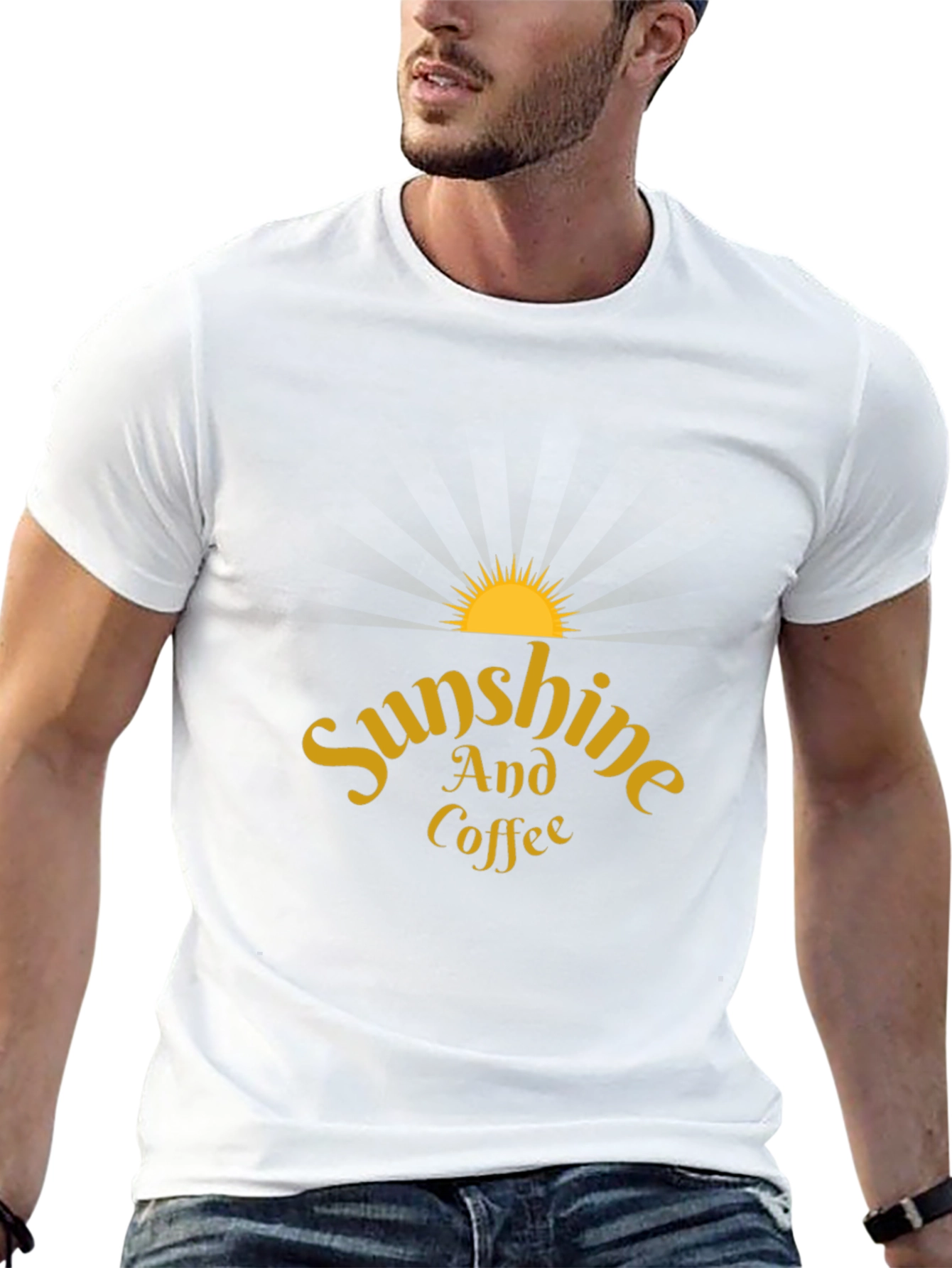 Sunshine and Coffee Black T-Shirt