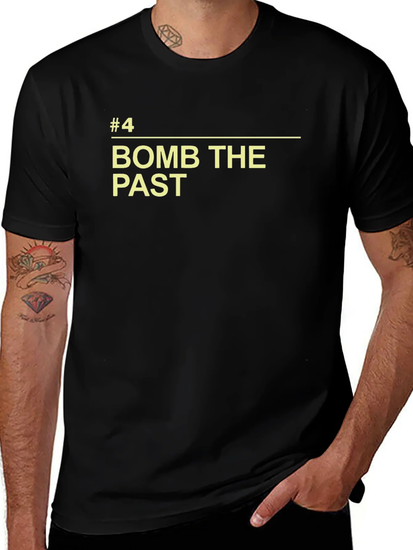 Bomb the Past Graphic Tee - Mens Black T-Shirt