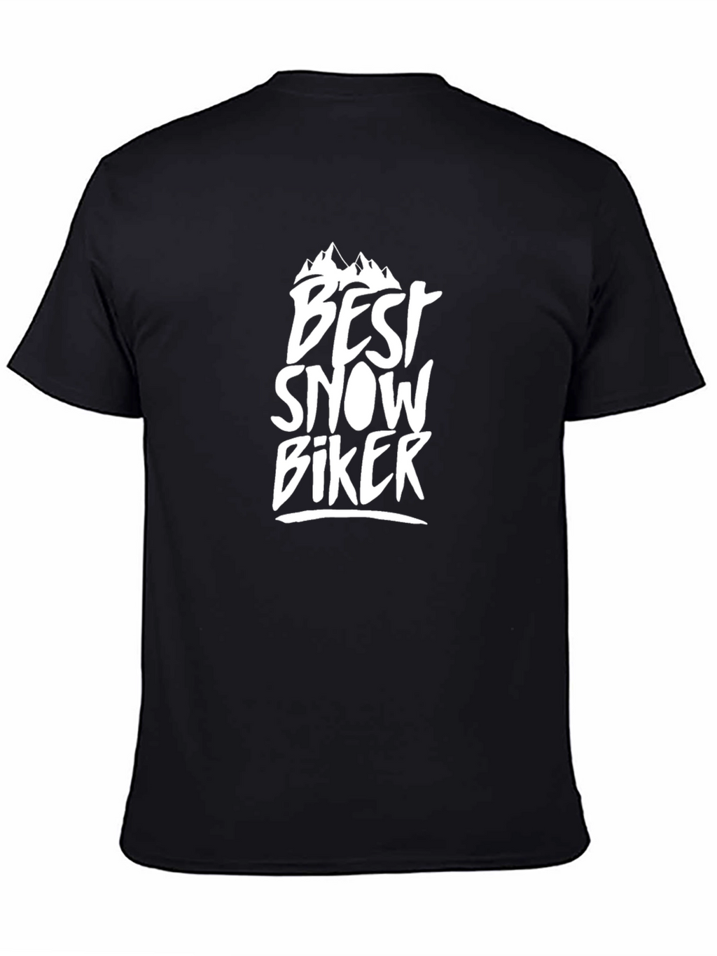 Best Snow Biker Black Tee Shirt
