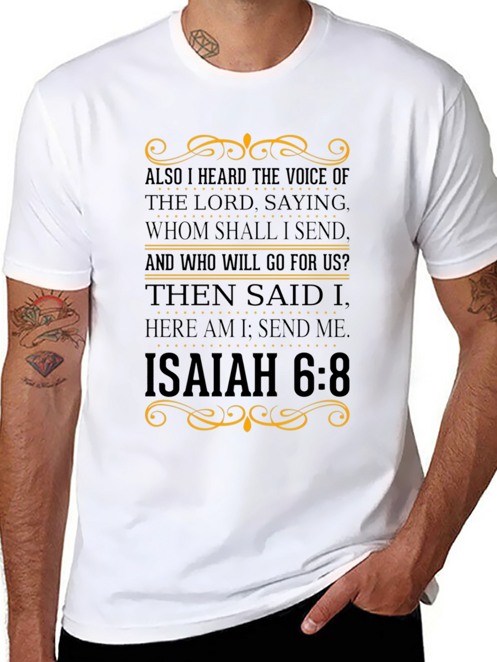 Isaiah 6:8 Christian Graphic T-Shirt