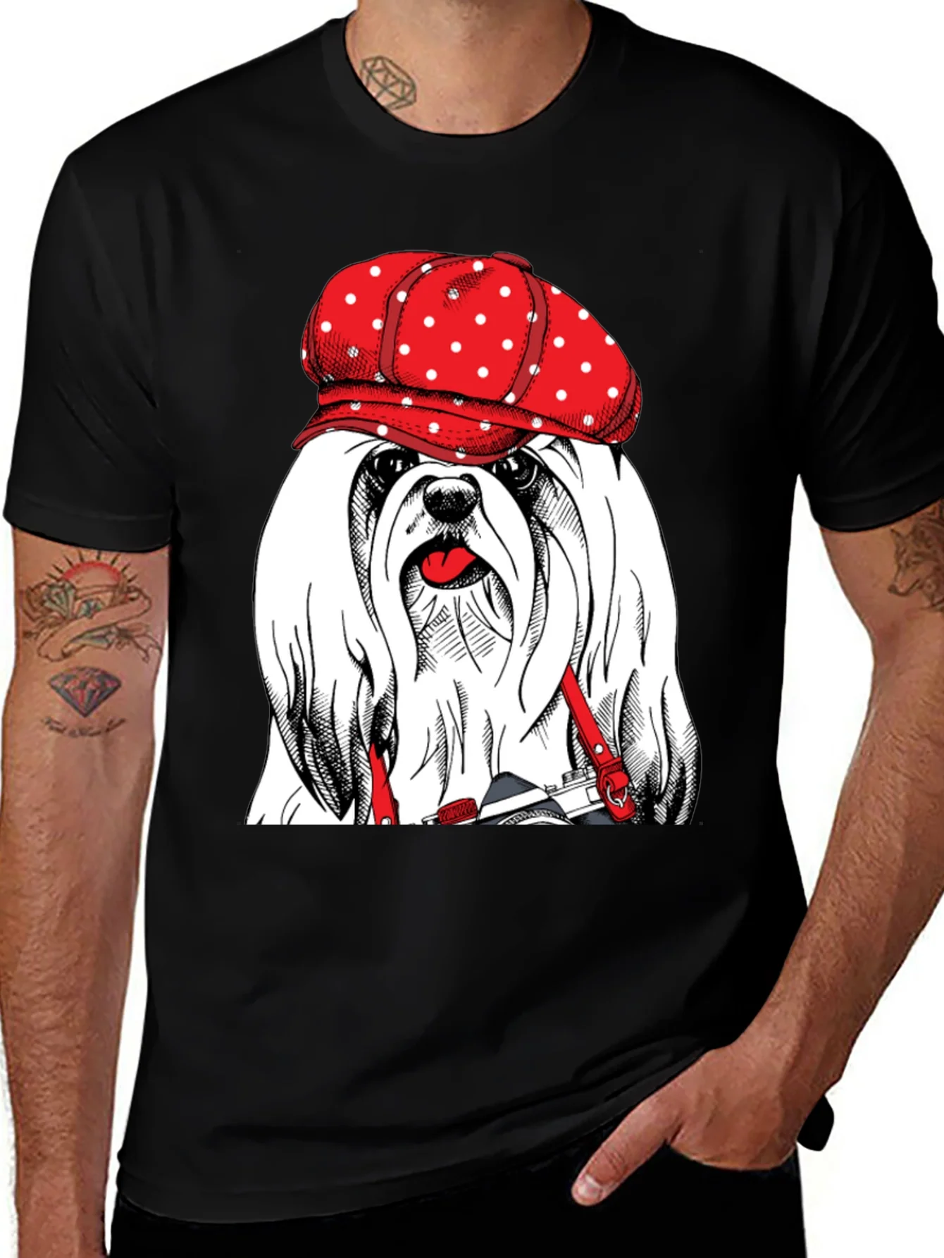 Dog Photographer Graphic Tee - Novelty Fashion