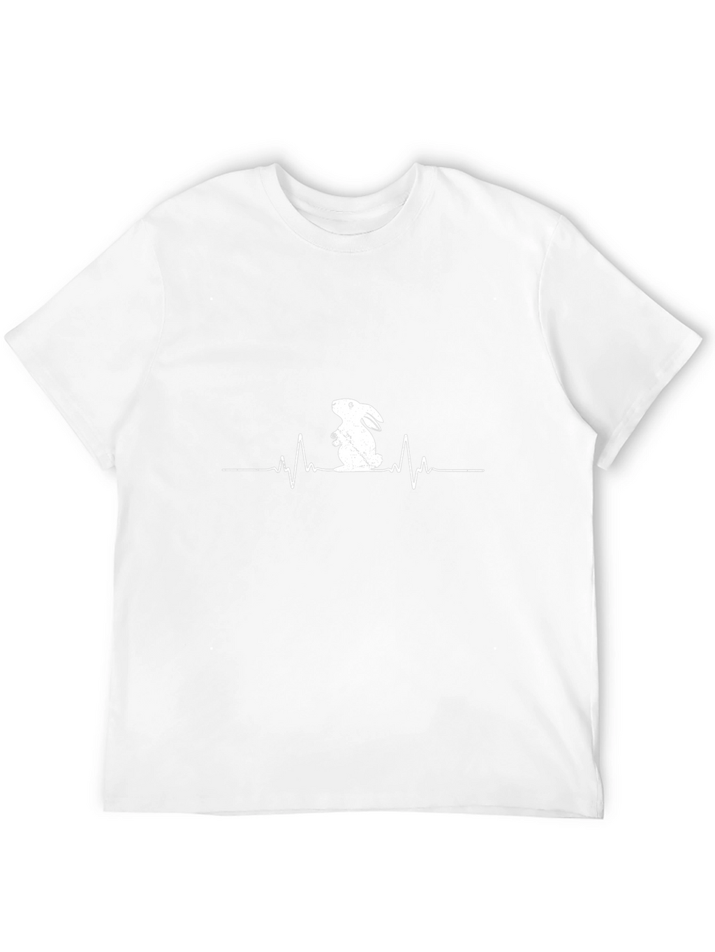Rabbit Heartbeat T-Shirt - Black Cotton