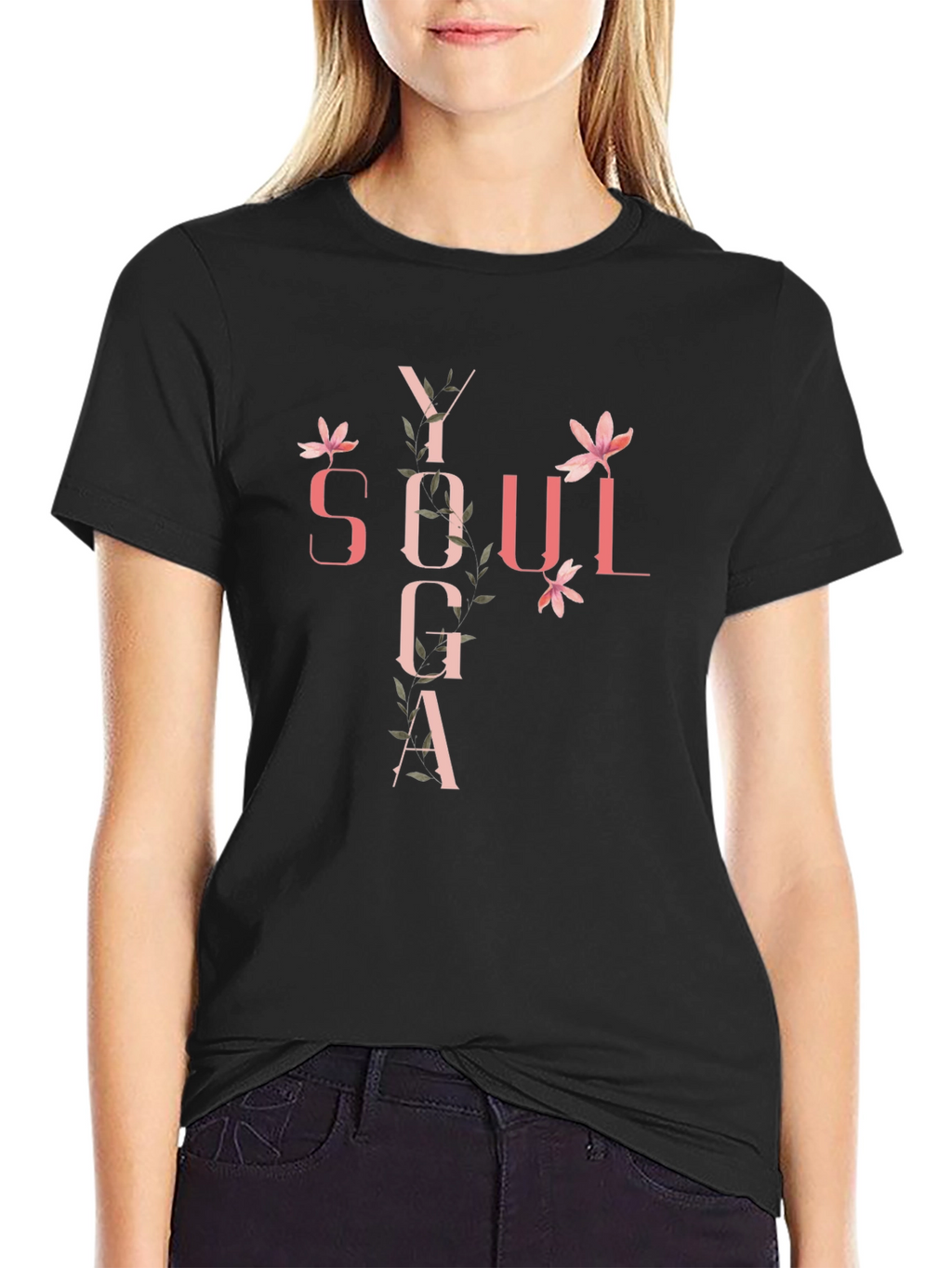 Yoga Soul Black Graphic Tee